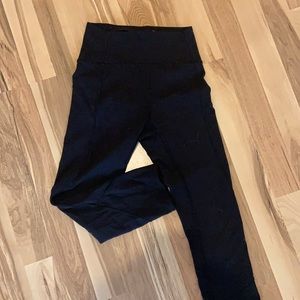 lululemon black cropped leggings size 2!